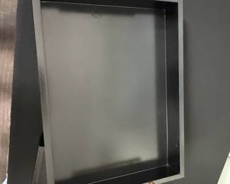 Black Serving Tray with Brass Handles