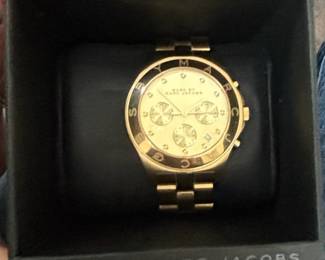 Marc by Marc Jacobs MBM Blade Chronograph Gold Tone Watch