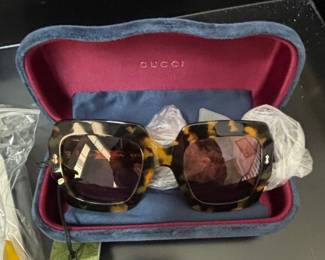 Gucci GGS Havana Square Sunglasses