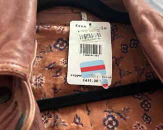 Free People Distressed Leather Jacket
