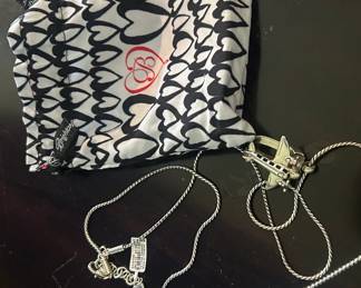 Brighton Heart Charm Necklace and Daisy Keychain Set