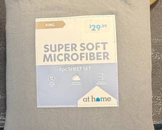At Home Super Soft Microfiber King pc Sheet Set
