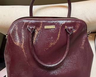 Kate Spade Cedar Street Patent Leather Satchel Mulled Wine