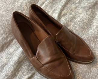 Womens Brown Faux Leather Loafers Aerosoles Everest Style