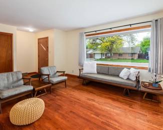 Vintage mid-century sofa set. Design featured in Mad Men - Pete Campbell’s apartment. 