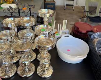 Candlesticks and dishware