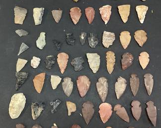 NATIVE AMERICAN PROJECTILE POINTS & ARROWHEADS ASSORTED SIZES