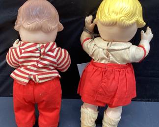 1970s CAMPBELL’S SOUP KIDS BOY & GIRL DOLL SET