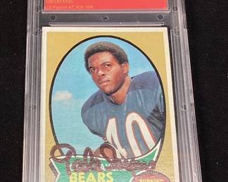 HOF AUTOGRAPHED GALE SAYERS CHICAGO BEARS 1970 TOPPS #70 CARD, NO COA, UNGRADED