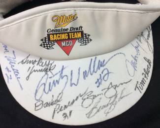 WINSTON CUP NASCAR AUTOGRAPHED SHIRT & HAT, RICHARD PETTY, RUSTY WALLACE, BOBBY ALLISON, DARYL WALTRIP, TIM FLOCK AND MANY OTHER, NO COA
