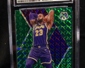 2019-20 LEBRON JAMES PANINI PRIZM #8 GREEN G GRADED GEM MINT 10 by CGC