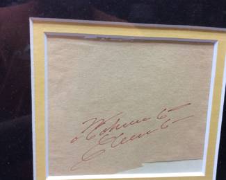 MLB HOF PITTSBURG PIRATES ROBERTO CLEMENTE/PHIL DORSEY AUTOGRAPH WITH FRAMED PHOTOGRAPH, SIGNED BY CLOSE FRIEND OF ROBERTO, PHIL DORSEY. PHIL DORSEY SIGNED CLEMENTE AUTOGRAPH WITH ROBERTOS BLESSING LATER IN HIS CAREER.