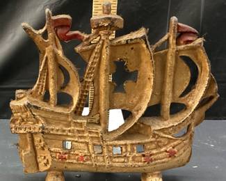 VTG. CAST IRON NAUTICAL SHIP DOOR STOP NO SHIPPING PICKUP ONLY