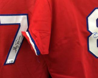 (9) Autographed 1984 Usa Olympic Baseball Team Jerseys, Will Clark, Don August, Oddibe Mcdowell, Bill Swift, Corey Snider, Chris Gwynn, Many Of These Items Were Featured In 2006 Autograph Collector Magazine Reference Pictures. Collection Of Tim Metcalf. The Picture Of The Magazine Article Is Not Included In Lot. Only For Information. No Certification