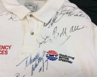 WINSTON CUP NASCAR AUTOGRAPHED SHIRT & HAT, RICHARD PETTY, RUSTY WALLACE, BOBBY ALLISON, DARYL WALTRIP, TIM FLOCK AND MANY OTHER, NO COA