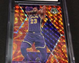 2019-20 PANINI MOSAIC LEBRON JAMES #8 REACTIVE ORANGE GRADED GEM MINT 10 by PSA