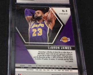 2019-20 PANINI MOSAIC LEBRON JAMES #8 REACTIVE ORANGE GRADED GEM MINT 10 by PSA