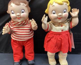 1970s CAMPBELL’S SOUP KIDS BOY & GIRL DOLL SET