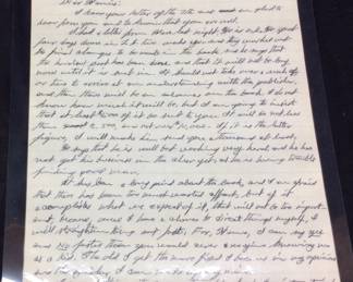 BIRDMAN OF ALCATRAZ ROBERT STROUD PERSONAL LETTER TO HIS BROTHER MORRIS STROUD DATED JUNE 11th 1954. TOPIC IS THE BOOK THAT ROBERT WROTE ABOUT THE PRISON SYSTEMS AND WHERE SOME OF THE PROCEEDS WOULD BE DONATED TO. NO COA, MANY OF THESE ITEMS WERE FEATURED IN 2006 AUTOGRAPH COLLECTOR MAGAZINE REFERENCE PICTURES. COLLECTION OF TIM METCALF. THE PICTURE OF THE MAGAZINE ARTICLE IS NOT INCLUDED IN LOT. ONLY FOR INFORMATION.