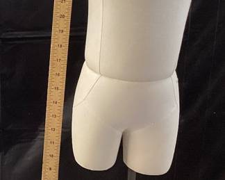 CHILD’S LINEN MANNEQUIN ON METAL STAND, 30in H NO SHIPPING PICKUP ONLY