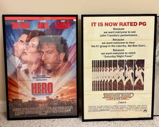 Large framed movie posters