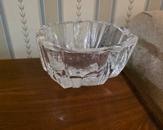 Göran Wärff for Kosta Boda – Signed Swedish “Sails” Crystal Bowl, Modernist Art Glass
