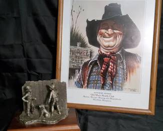 Elinor Lovegrove Tom Sawyer Pewter Sculpture  M. Scavel Framed Art Print