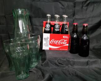Ultimate Collectors Bundle 1980 UGA National Champions CocaCola 6Pack, Glassware,  NIB Hydrogen