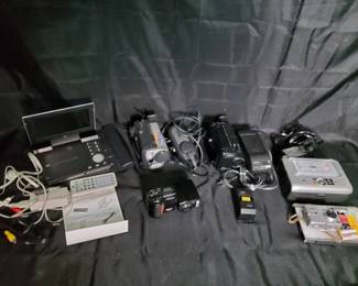 Vintage Electronics  Gaming Bundle Xbox One, Sony Handycam, Nikon Coolpix, Kodak  DVD Set
