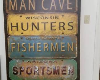 Large 40 x 60 License Plate Art