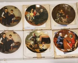 Norman Rockwell Heritage Collection  Set of 14 Collector Plates w COAs