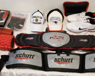 Premium Sports Gear Lot Riddell  Schutt Protection, Nike React Cleats, MLBNHL Champs Hats