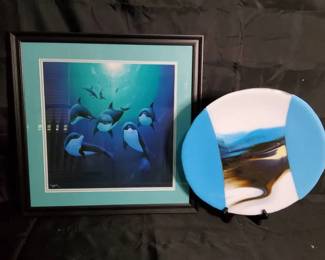 Wyland Dolphin Playground Art Print  Toni Art Melting Chocolate 14 Bowl