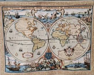 Vintage Global Explorers Collection  Map Tapestry, National Geographic Media,  Books