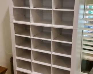 White 72 Tall MultiCube Storage Organizer  36 Slot Mail Sorter  Craft Cubby Cabinet