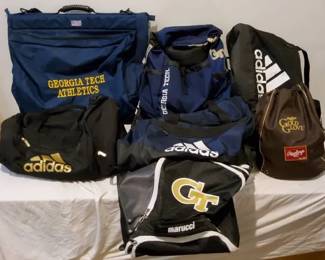 Huge Baseball Gear Lot  Georgia Tech Marucci Roller, Baseballs  Adidas Bags