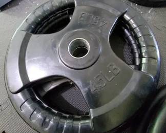Coated Olympic Grip Plates  45 Lb Grip Style Plates