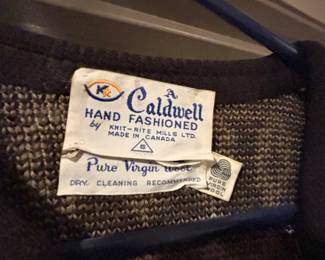 Circa 1950s Caldwell Wool Cardigan Sweater – Size Small