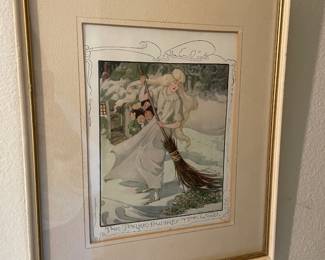 Framed & Matted Print "The Three Dwarfs in the Wood" by Anne Anderson