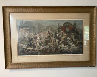Framed & Matted Emmanuel Oberhauser "Quo Vadis" Reproduction Print