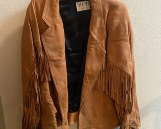 John Carl San Francisco Suede Leather Fringe Jacket – Size Large