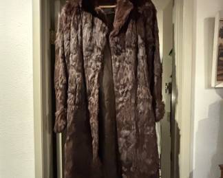 Borgersens Dark Brown Mink Fur Trench Coat