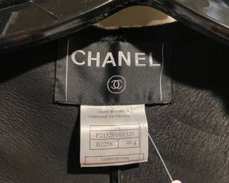 Chanel Black & White Flower Motif Shearling Coat – Size 48