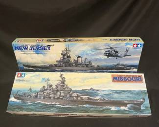 Tamiya Model Kits  U.S. Battleship BB62 New Jersey  BB63 Missouri