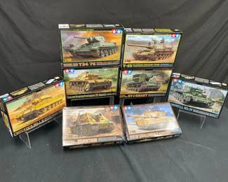 Tamiya British, Russian,  German Tank Model Kits