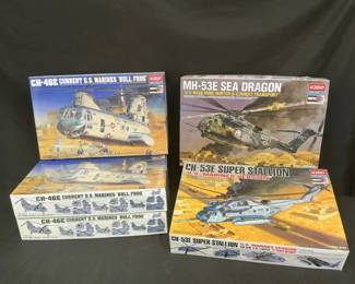 Academy Model Helicopter Kits Ft. CH46E  Variety