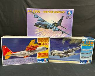 Italeri Gunship, DC130 AND C130 Model Airplane Kits