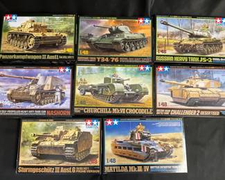 Tamiya Model Tank Kits feat. Churchill MK.VII Crocodile