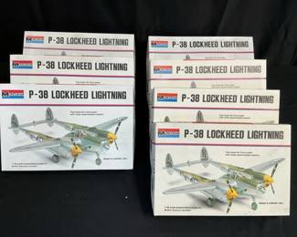 Monogram Model Plane Kits feat. P38 Lightning