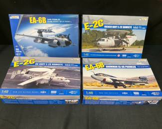 Kinetic Hawkeyes  & Prowlers Model Aircraft Kits - Lot of 4
